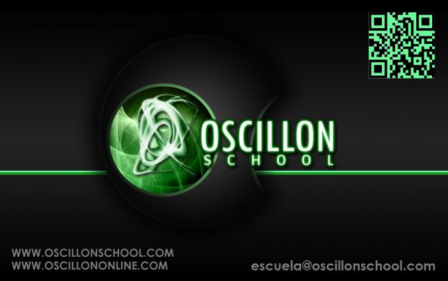 Tarjeta de visita Oscillon School cara A