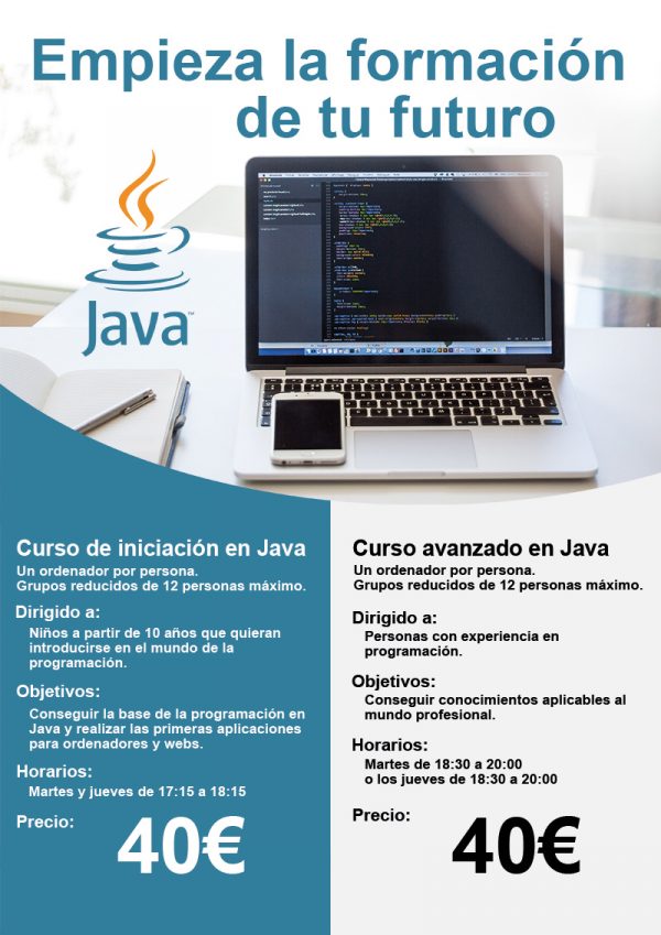 Cartel A3 impresión Cursos Java