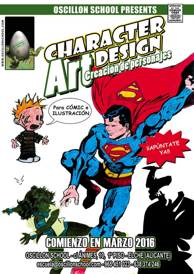 Cartel impresión curso Character Art Design