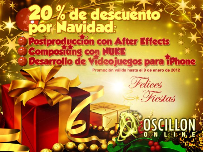 banner descuento y promociones navidad Oscillon Online