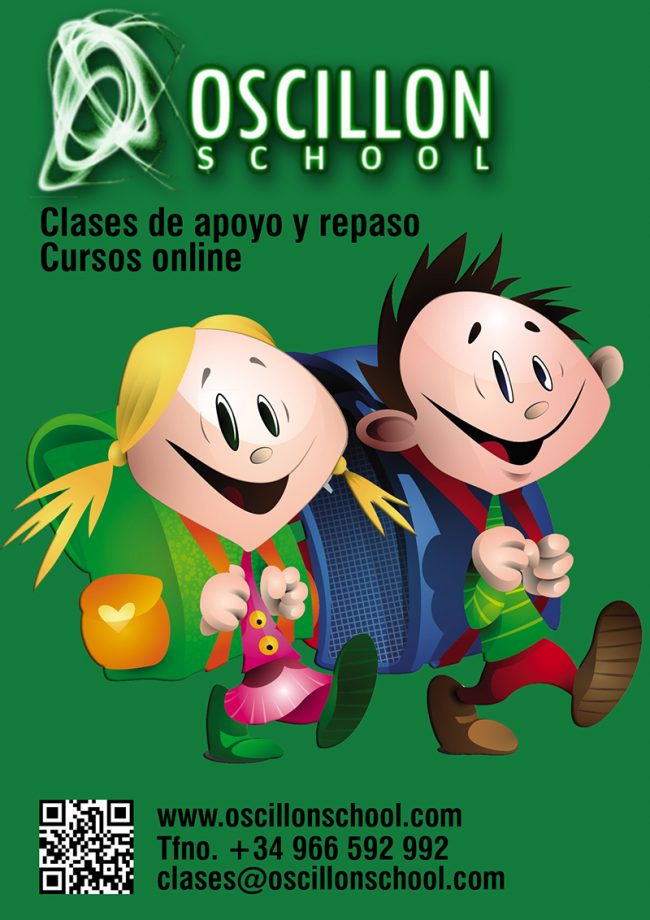 Cartel impresión clases de apoyo Oscillon School