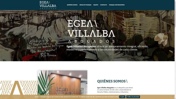 web corporativa Egea Villalba con Wordpress y Divi